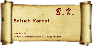 Baluch Kartal névjegykártya